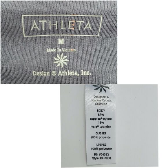 Athleta Power Kick Yoga Pants Gray Straight Wide Leg Yoga M Athleisure - Picture 6 of 7